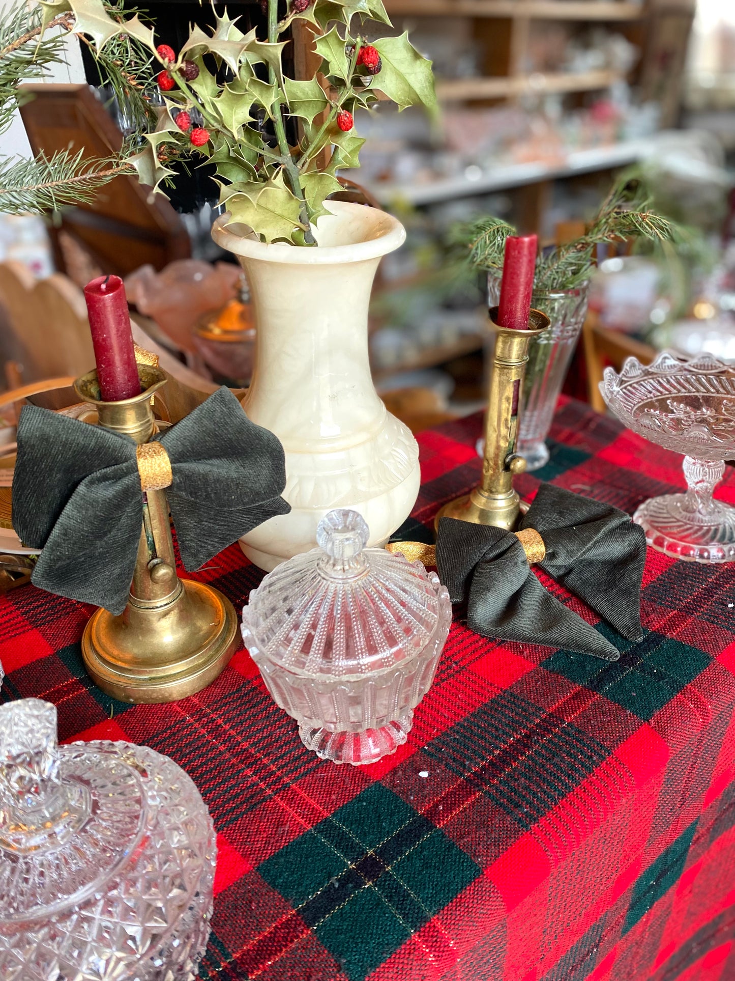 Noeud à bougeoir en velours