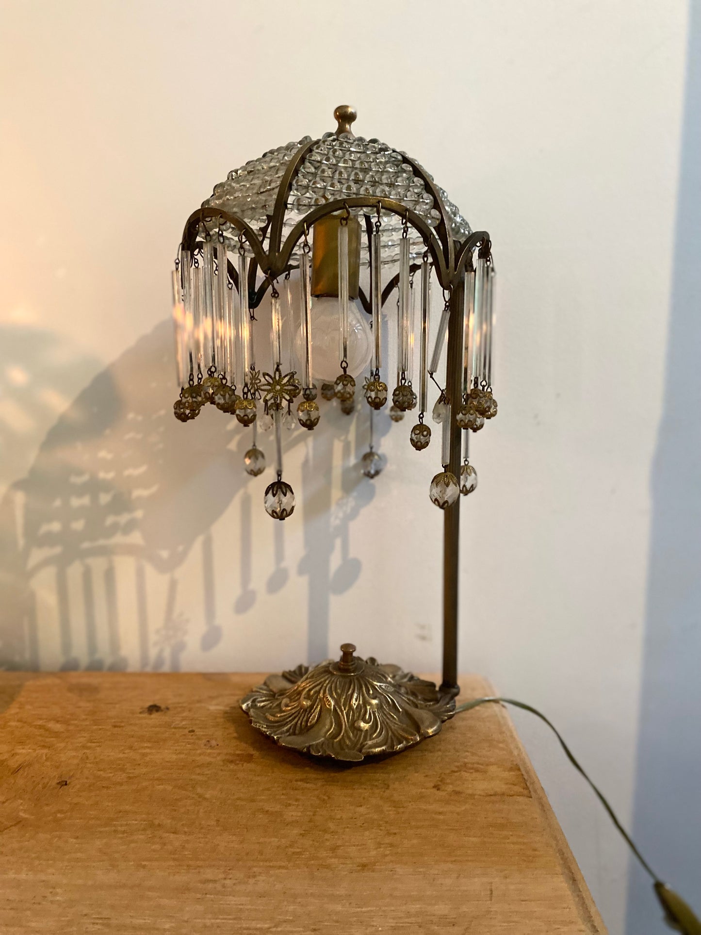 Lampe à pampille Art Déco