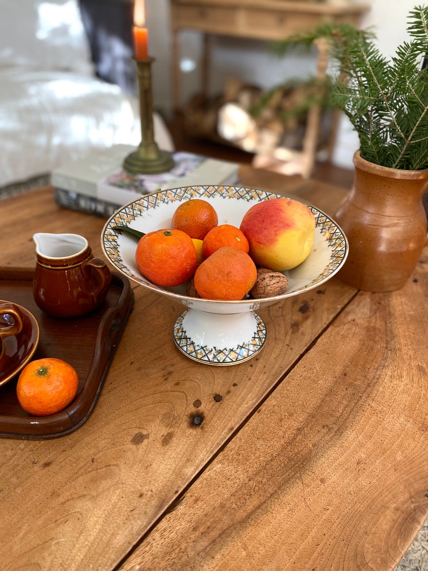 Coupe à fruit en faïence ancienne