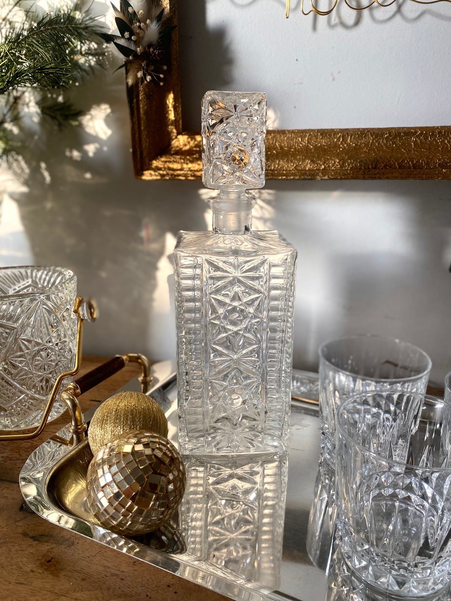 Service à whisky en cristal ancien