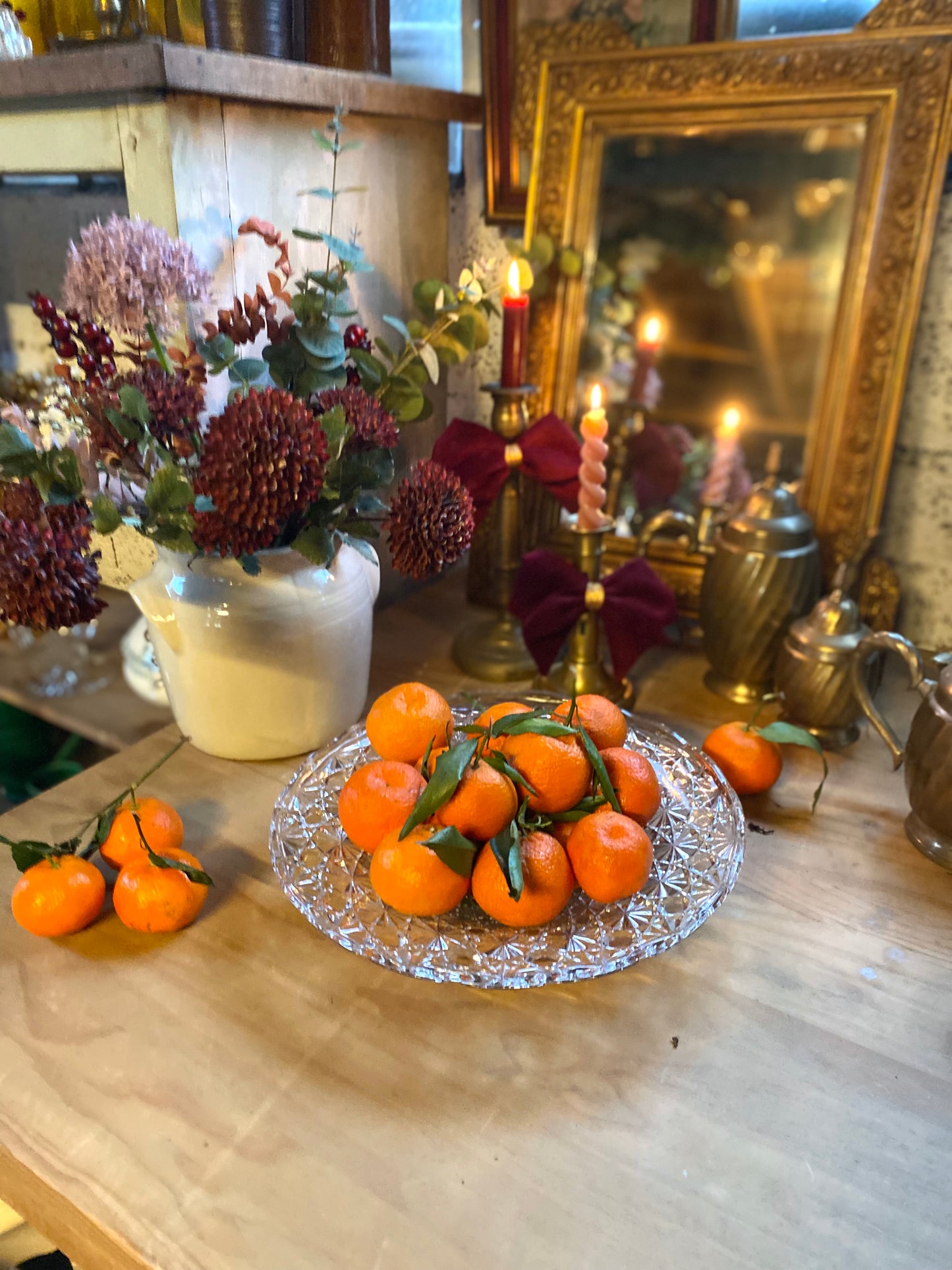 Coupe à fruit en verre taillé