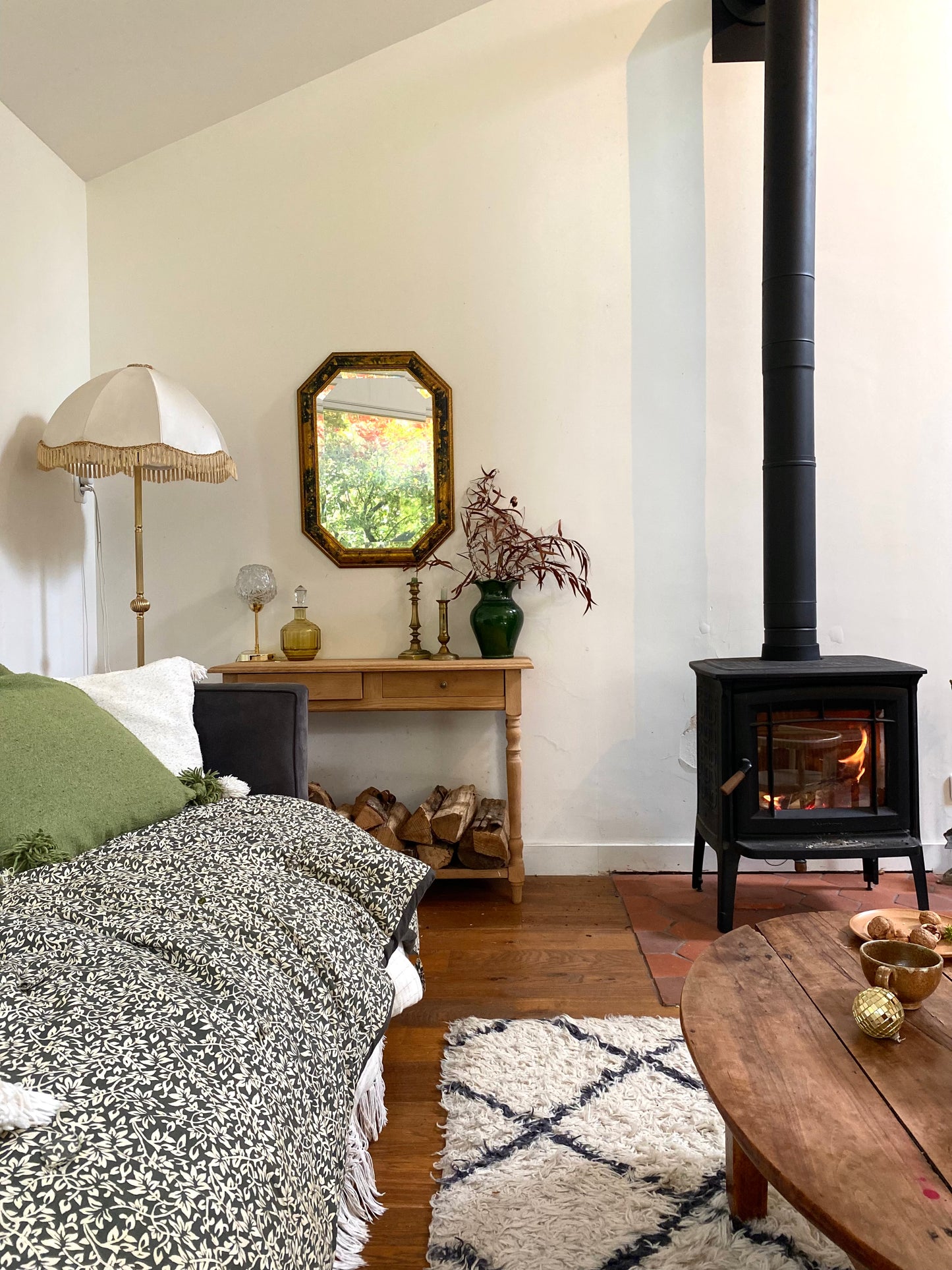 Miroir octogonal Art Déco ancien