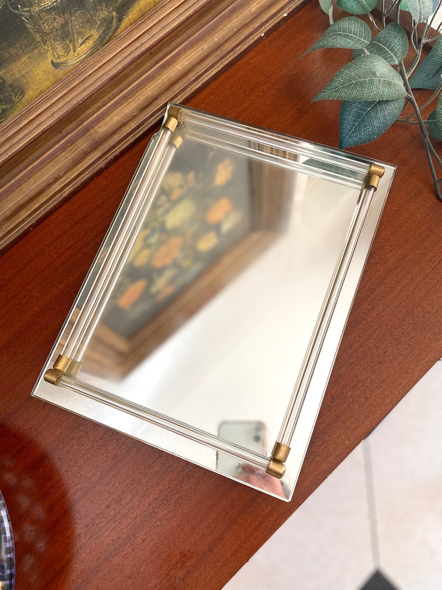 Plateau miroir ancien