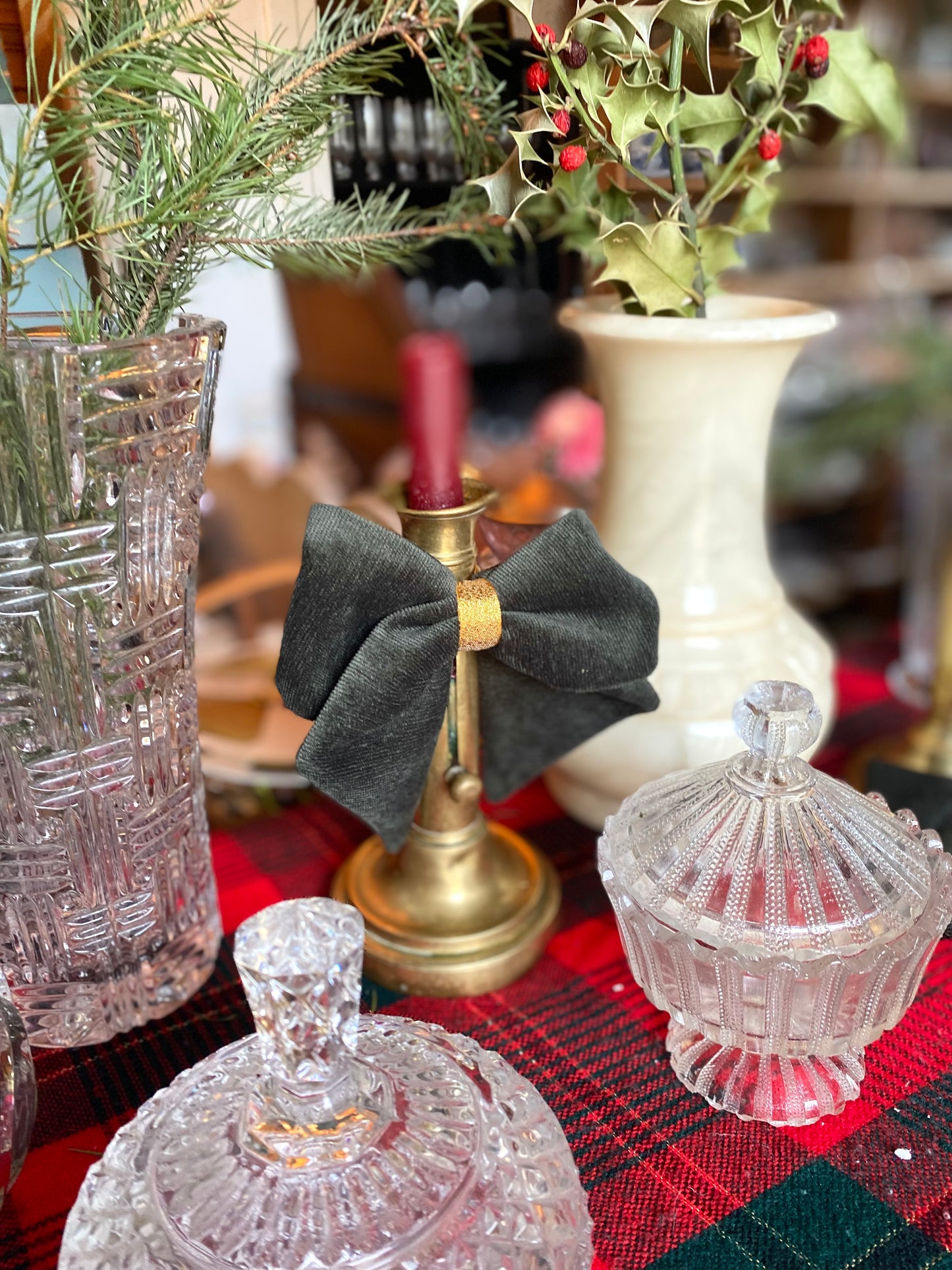 Noeud à bougeoir en velours