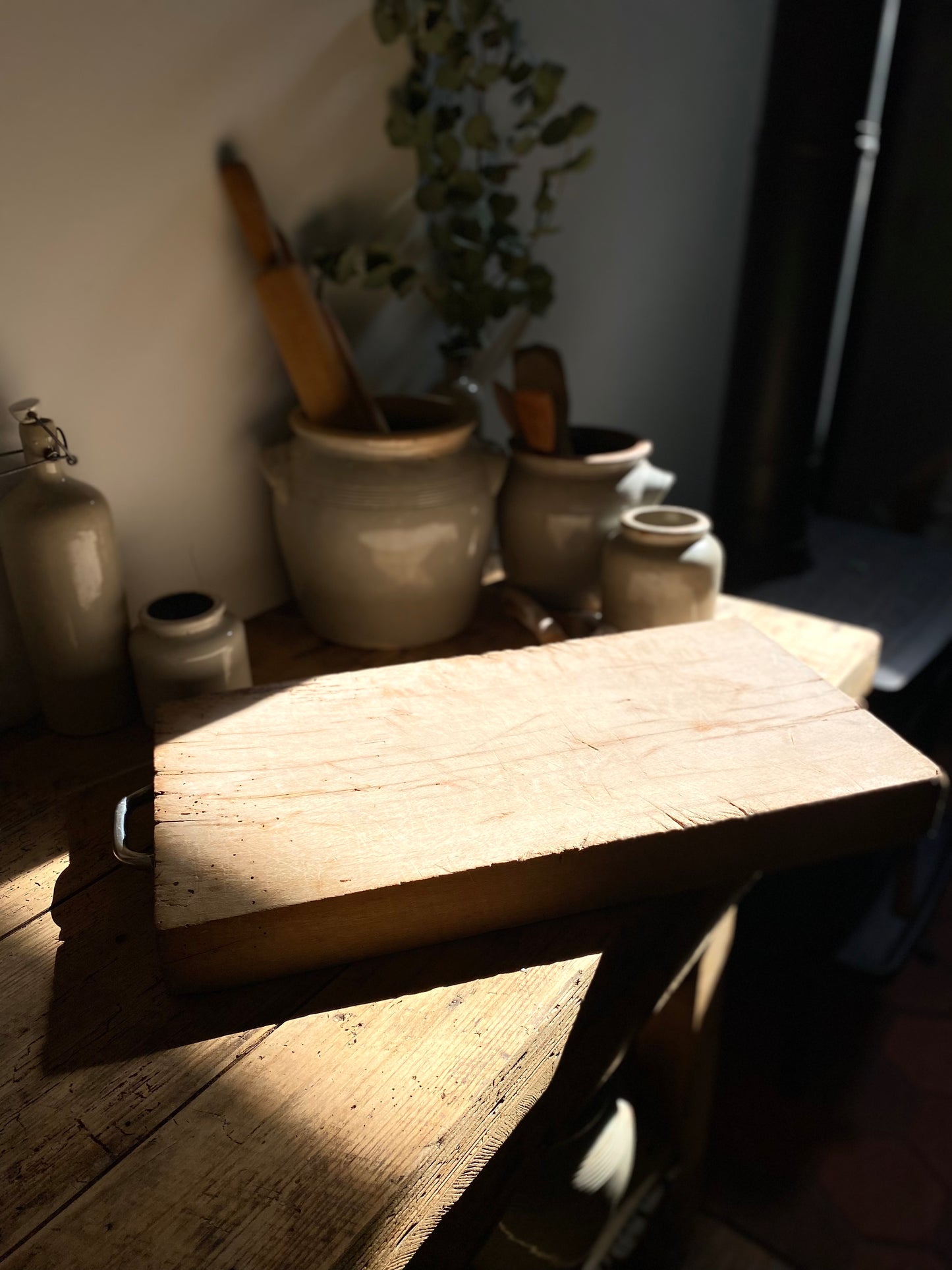 Billot de boucher à poser en bois ancien