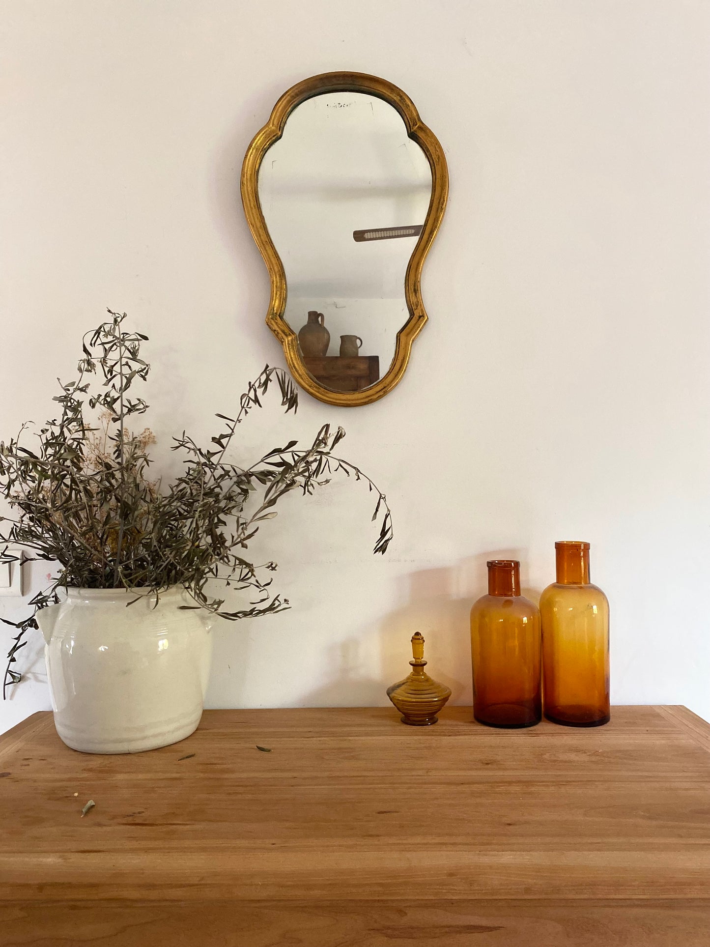 Miroir ancien de style rococo