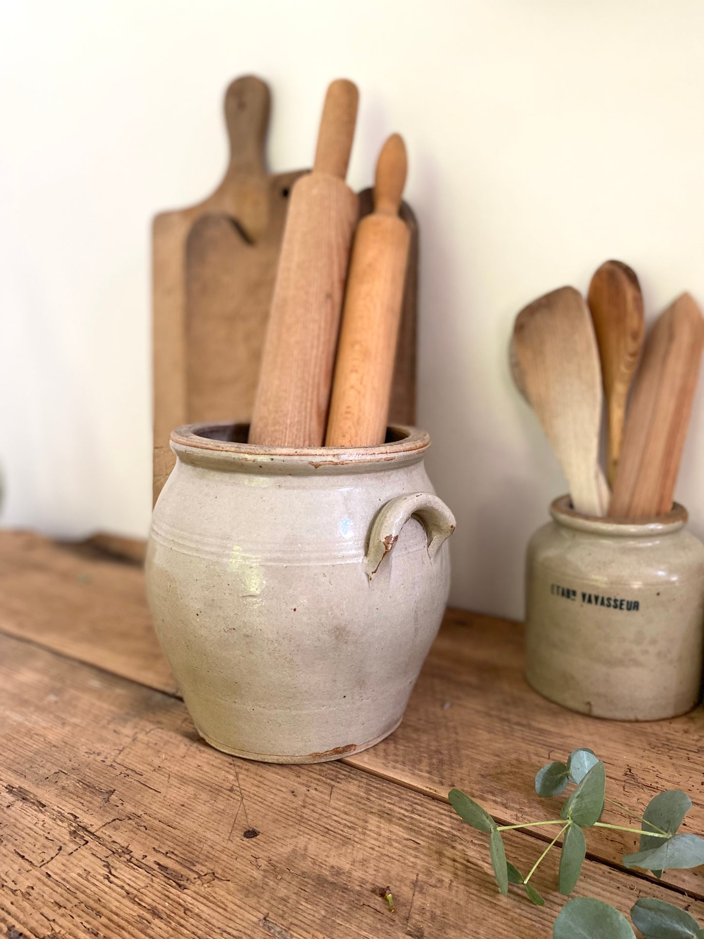 Pot à graisse ancien en grès
