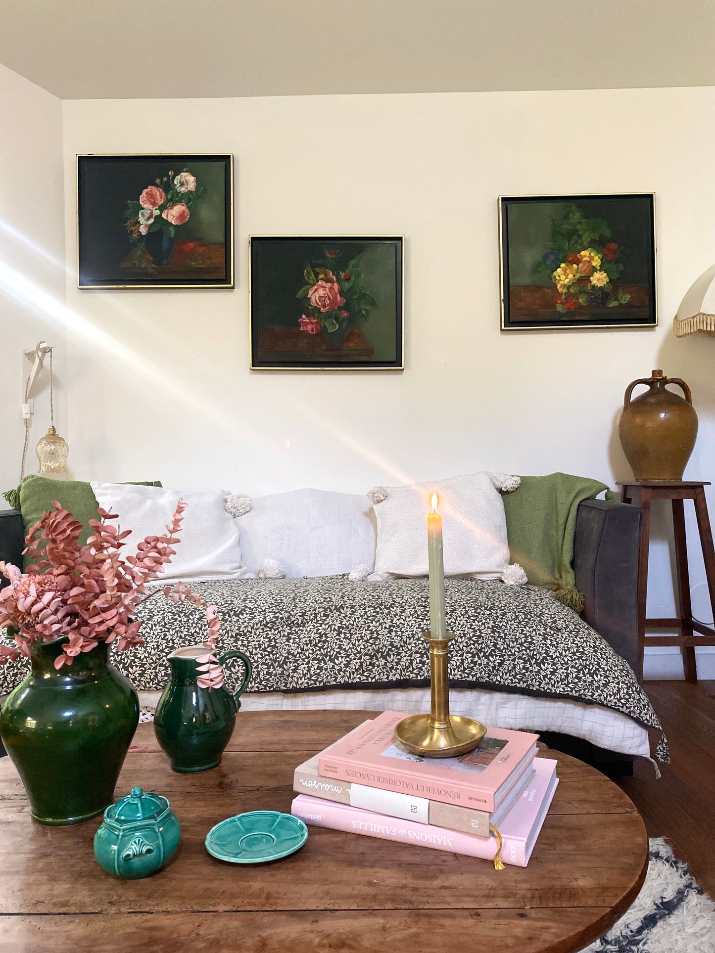 Peinture à l'huile ancienne encadrée