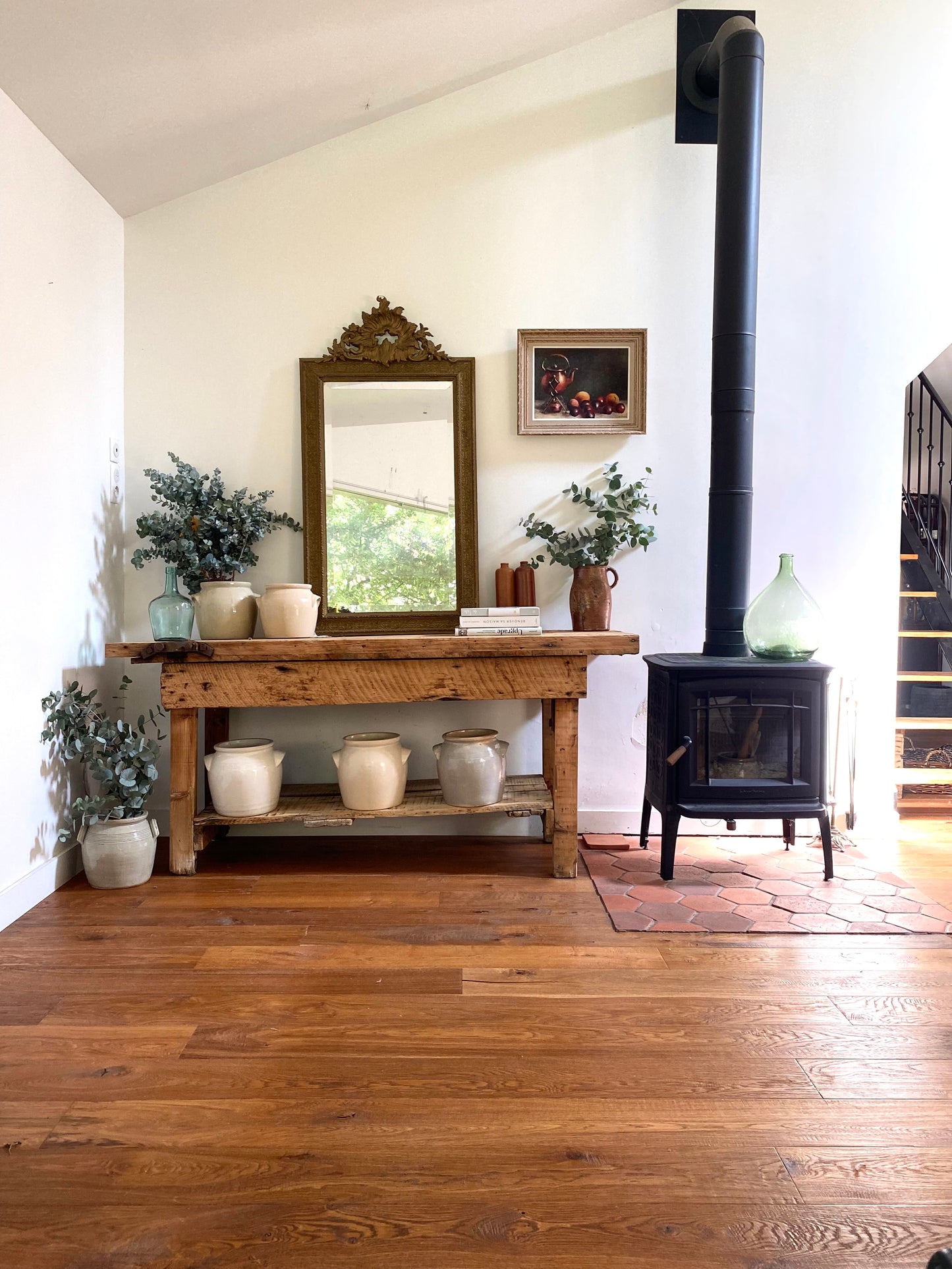 Grand miroir ancien baroque