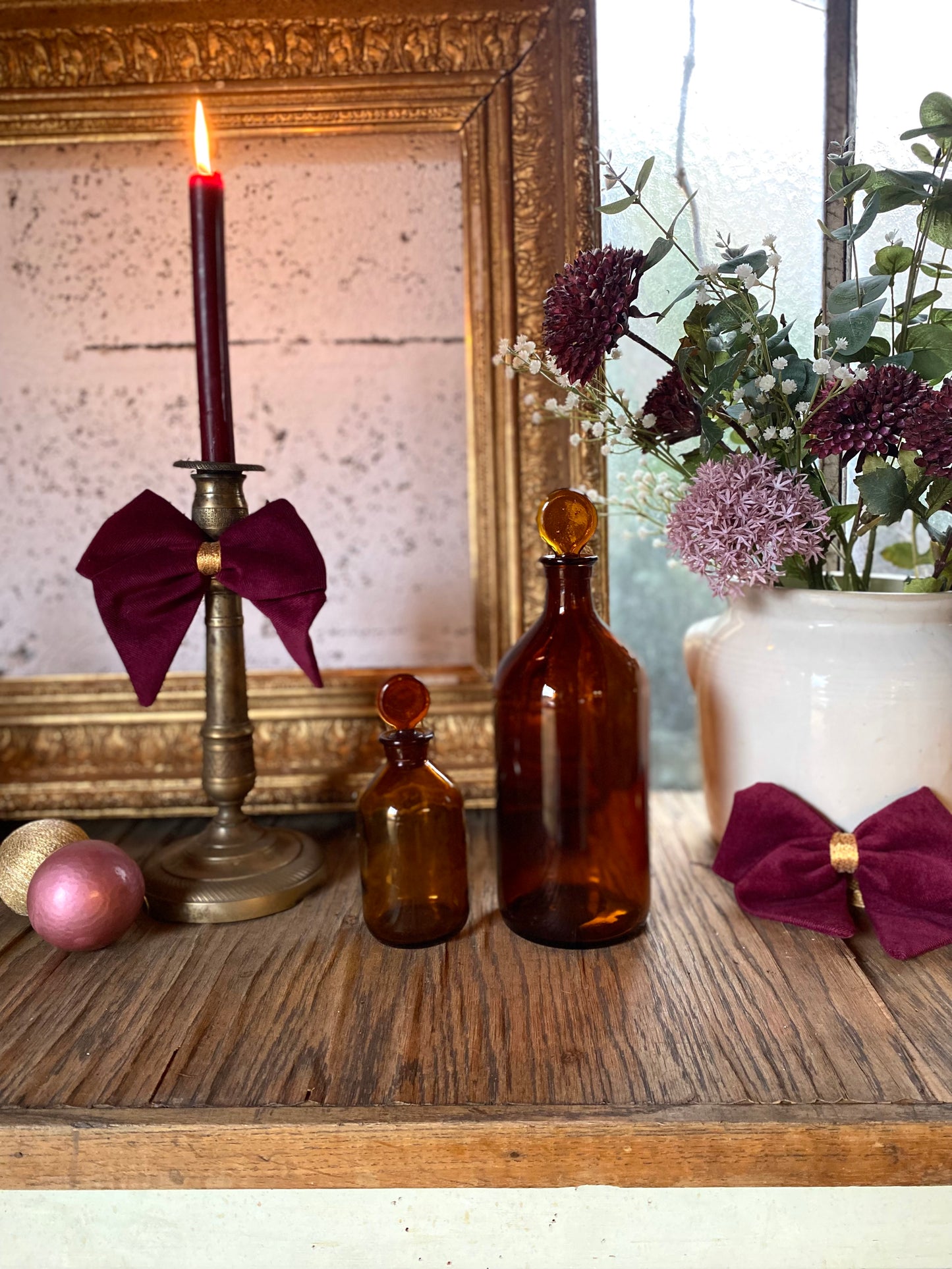 Duo de flacons d’apothicaire 1930