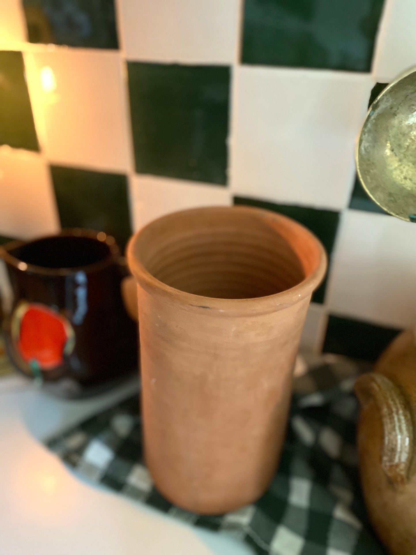 Pot à ustensiles en terre cuite