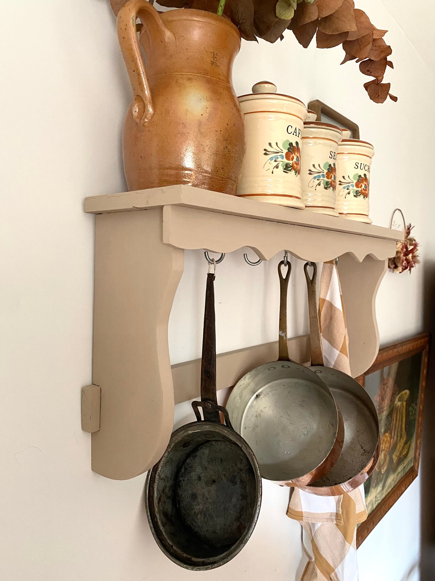 Étagère murale en bois ancien