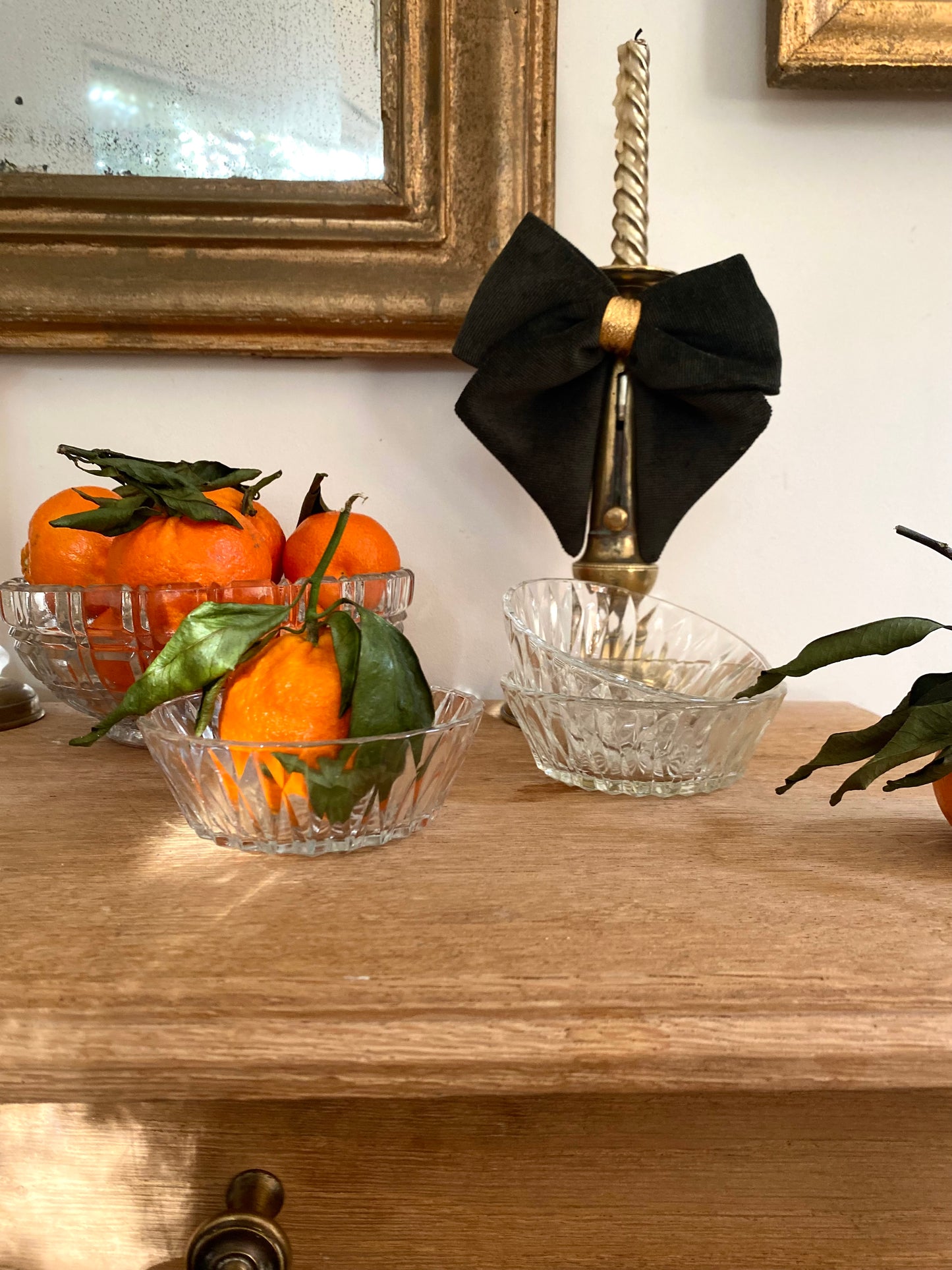 3 Ramequins en verre ciselé