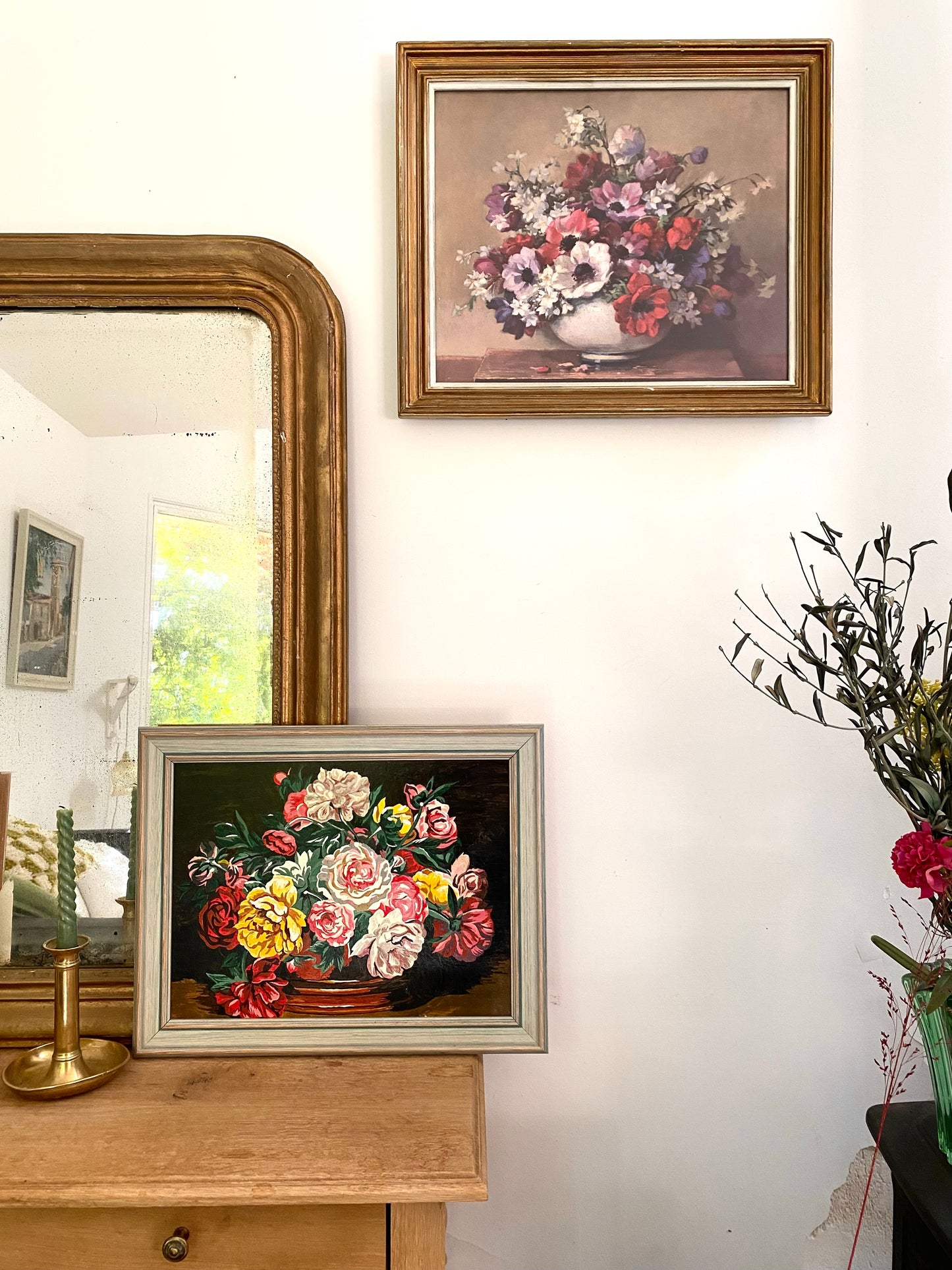 Huile sur bois vintage