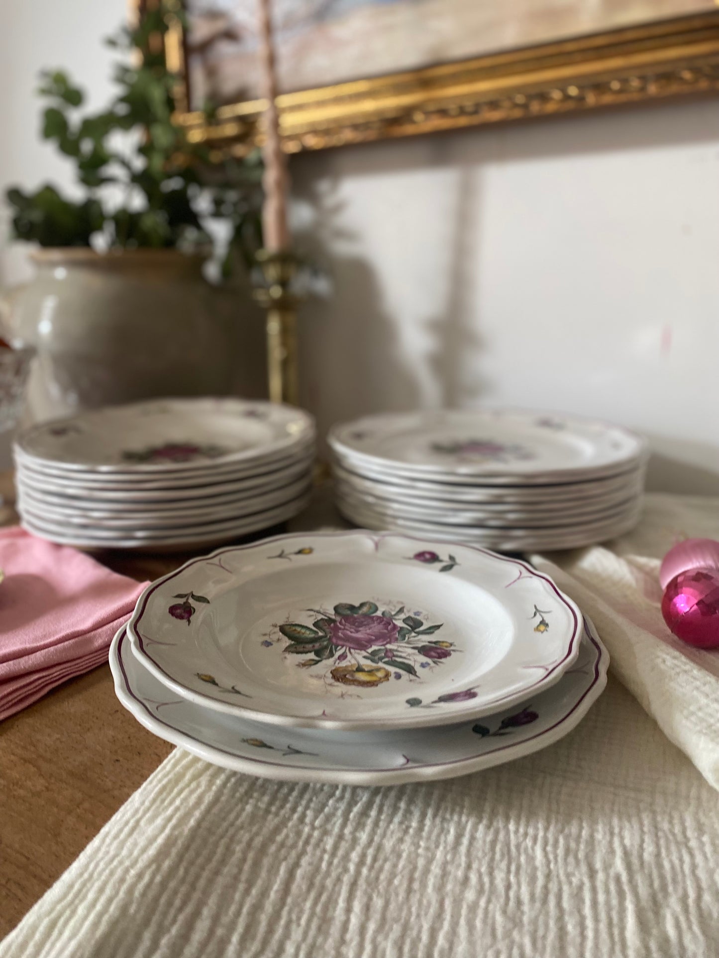 Service 20 pièces Faïence Moulin des Loups - 1950