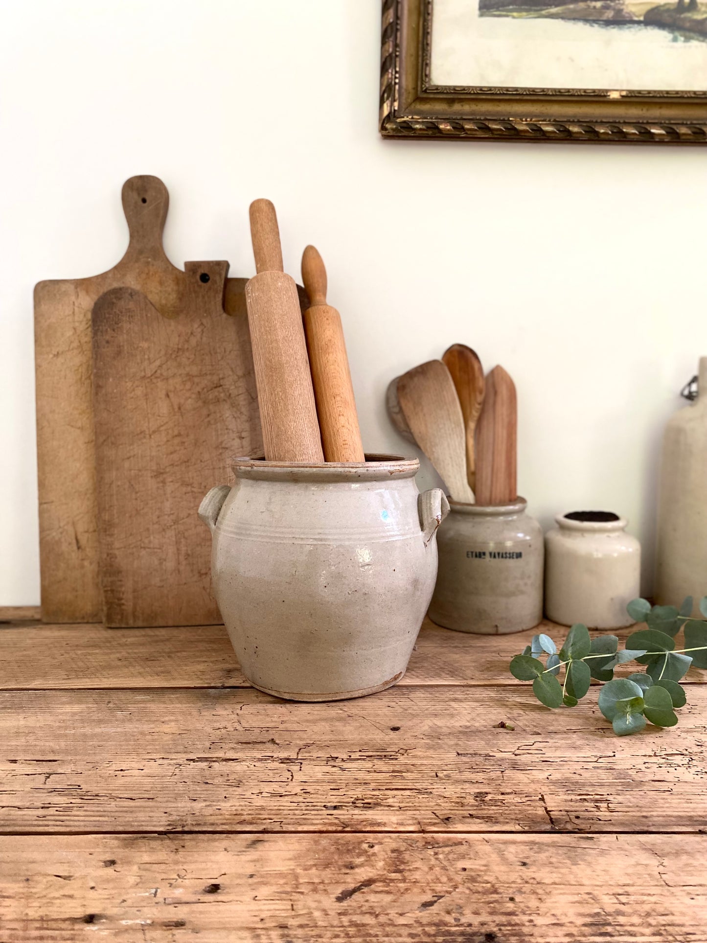 Pot à graisse ancien en grès