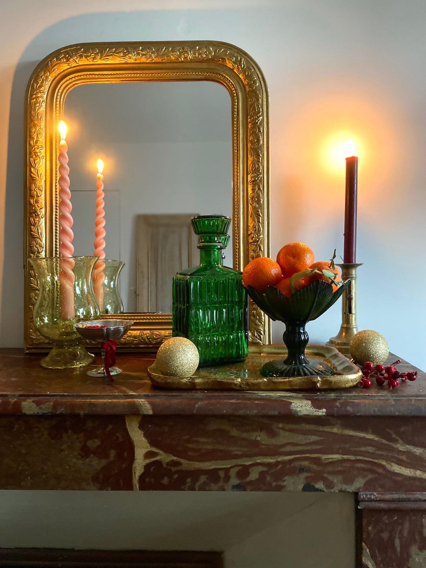 Service à liqueur en verre ancien