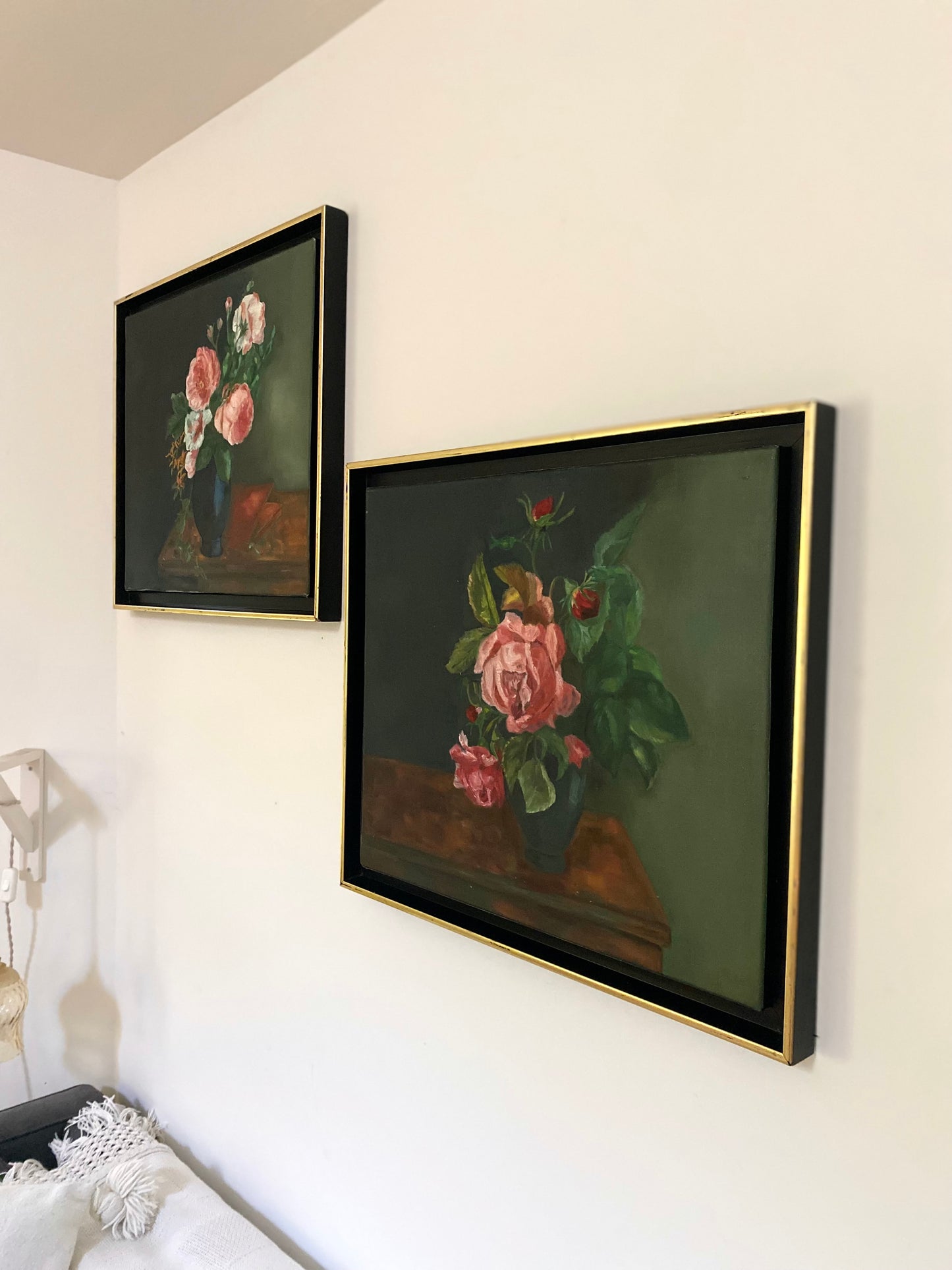 Peinture à l'huile ancienne encadrée