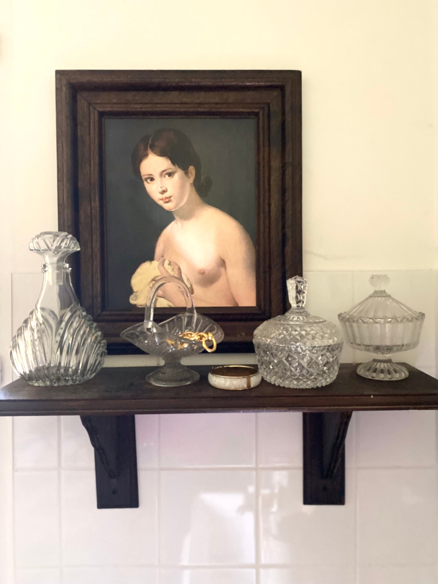 Bonbonnière en verre 1950