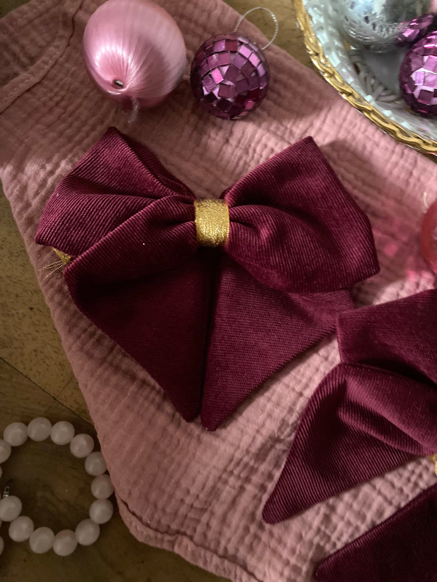 Noeud à bougeoir en velours