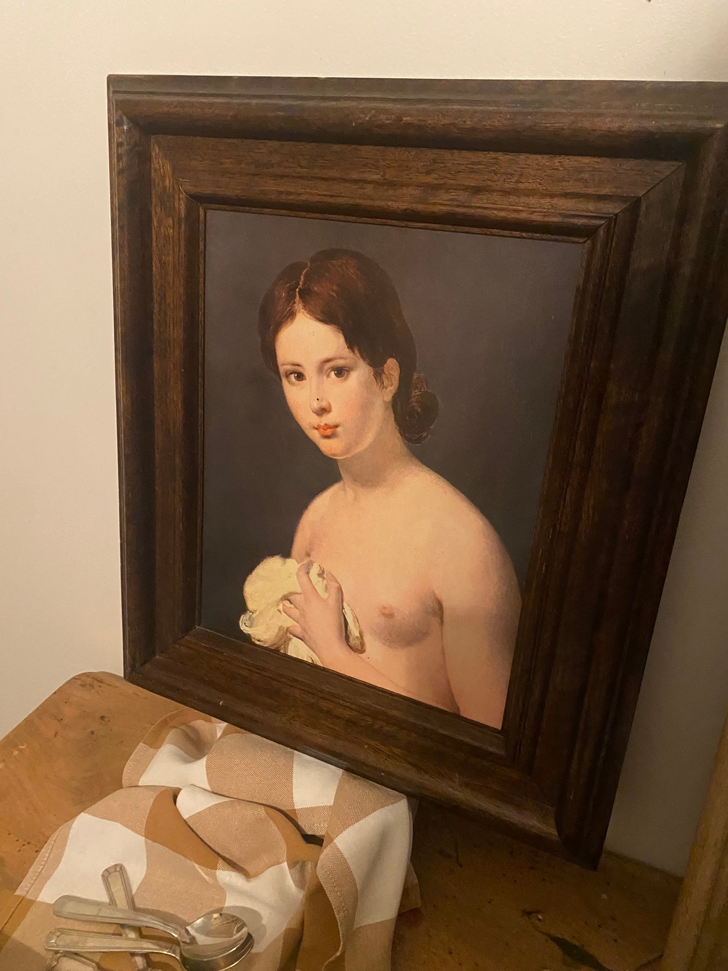 Portrait de Femme ancien- Style XIXe - Reproduction Vintage (Années 70)