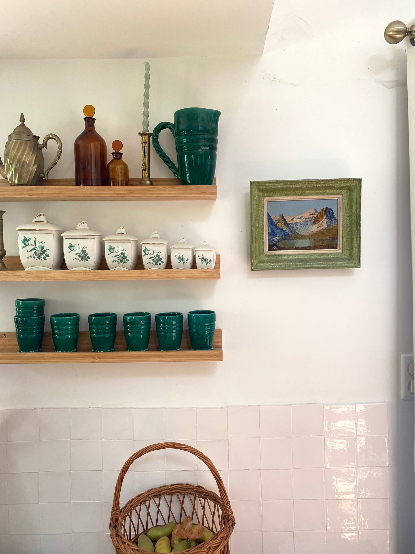 Tableau Huile sur Panneau - "Le Lac de Tignes" par Georges REEB - Savoie