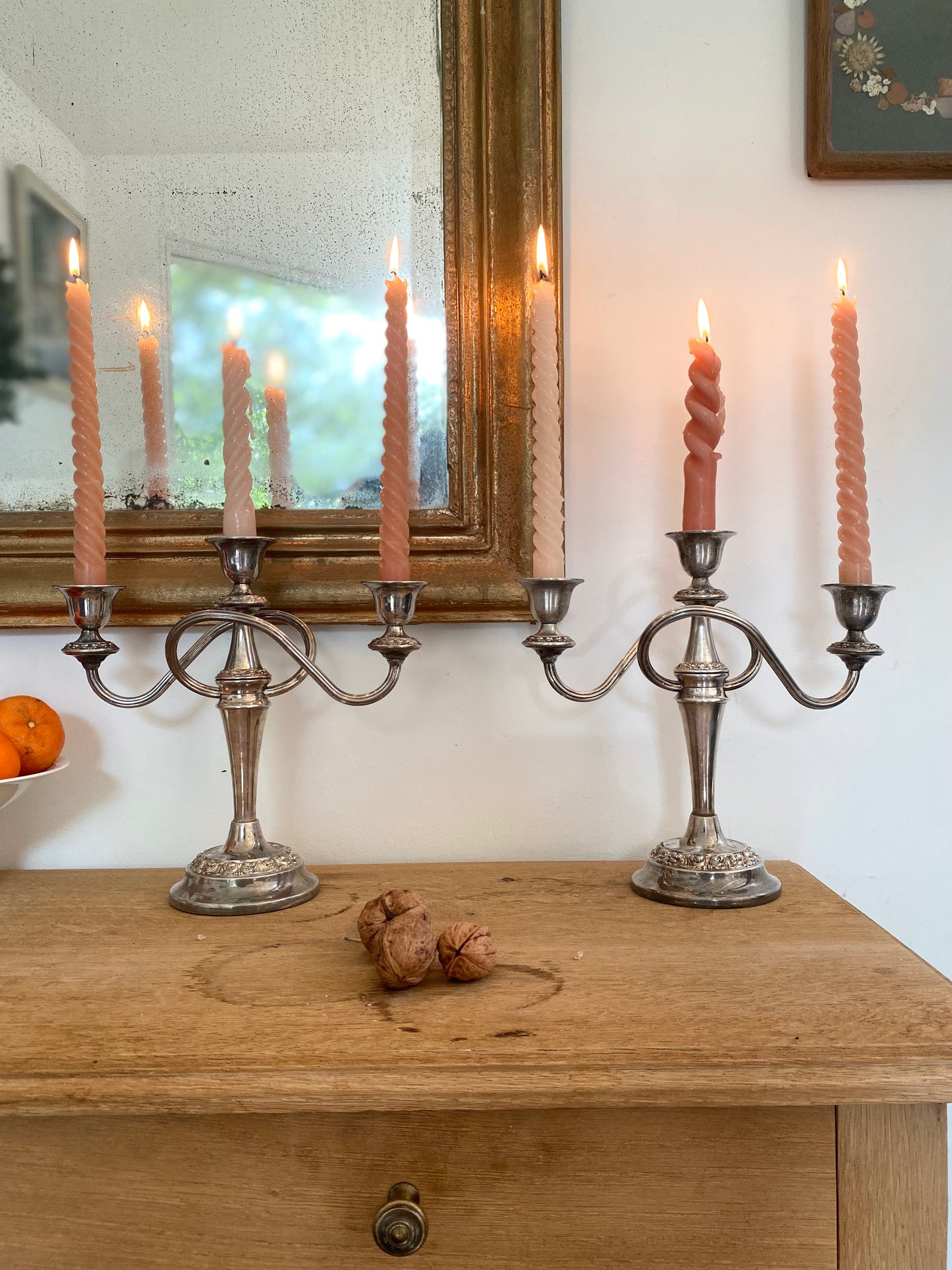 Paire de candélabres à trois branches