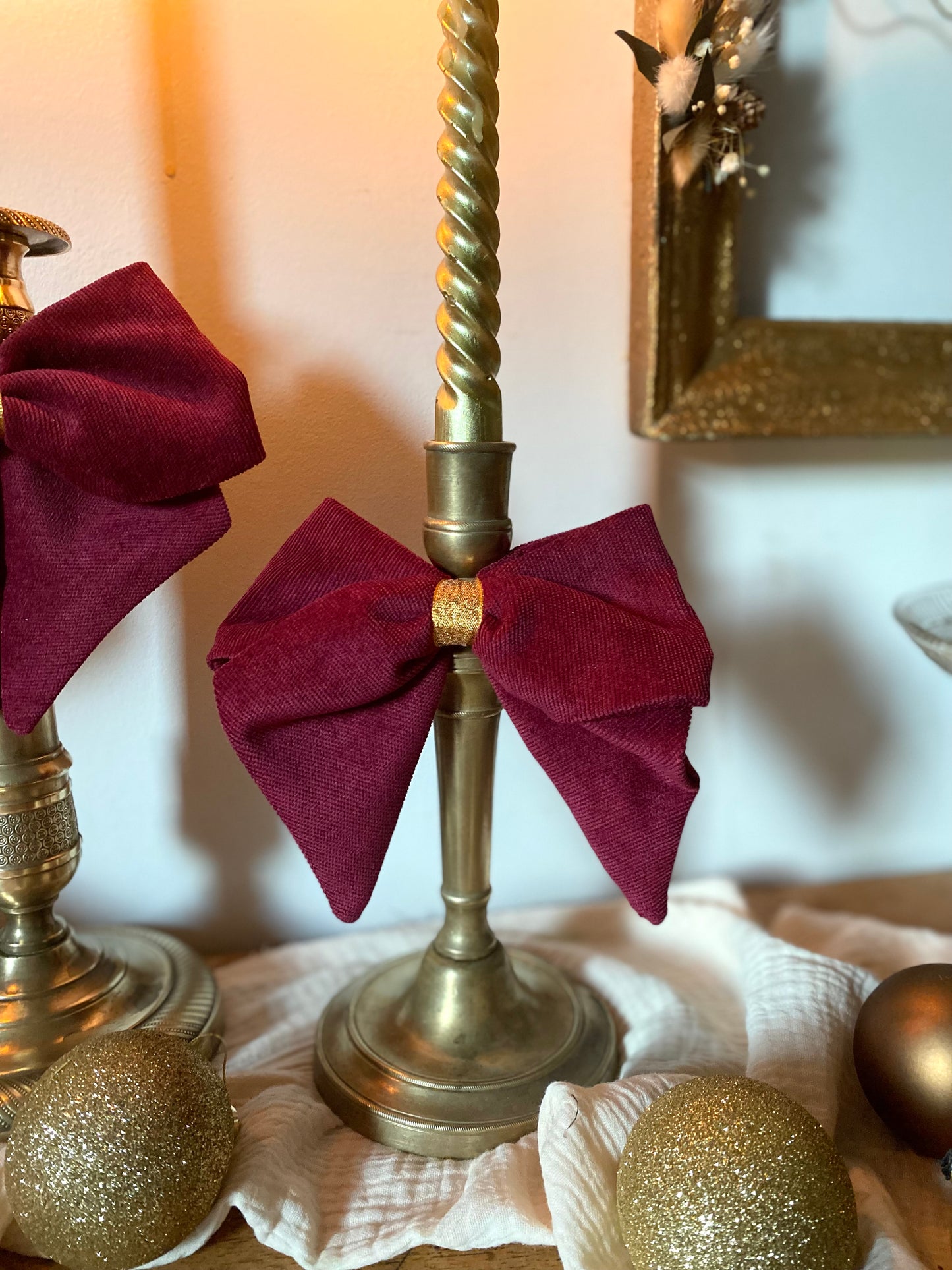 Bougeoir en laiton ancien