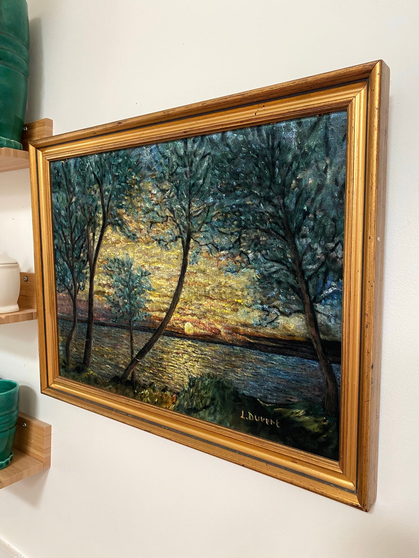 Tableau Huile Lucien DUVERT (Montluçon) - Paysage Post-Impressionniste