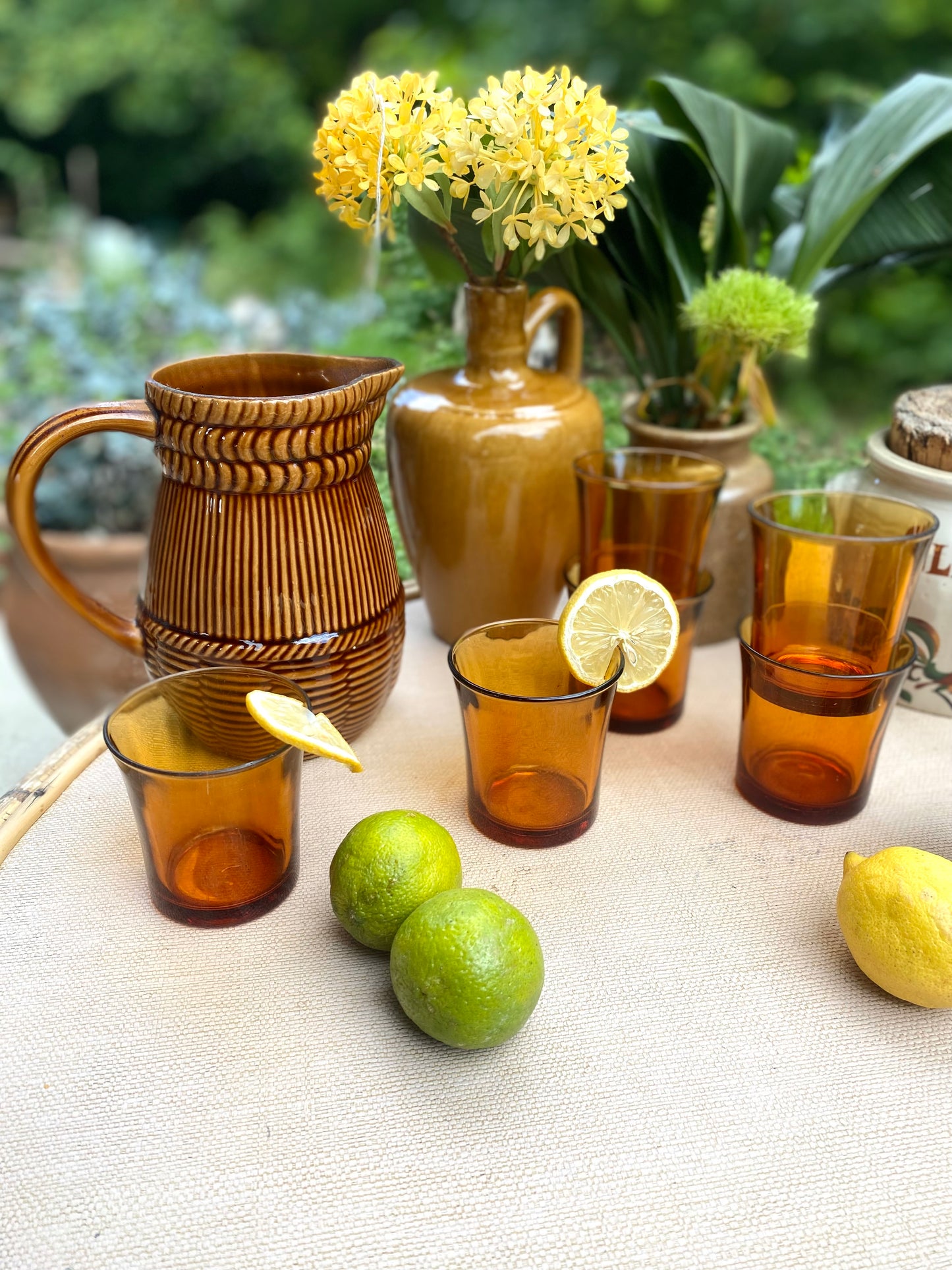 Verres ambré vintage