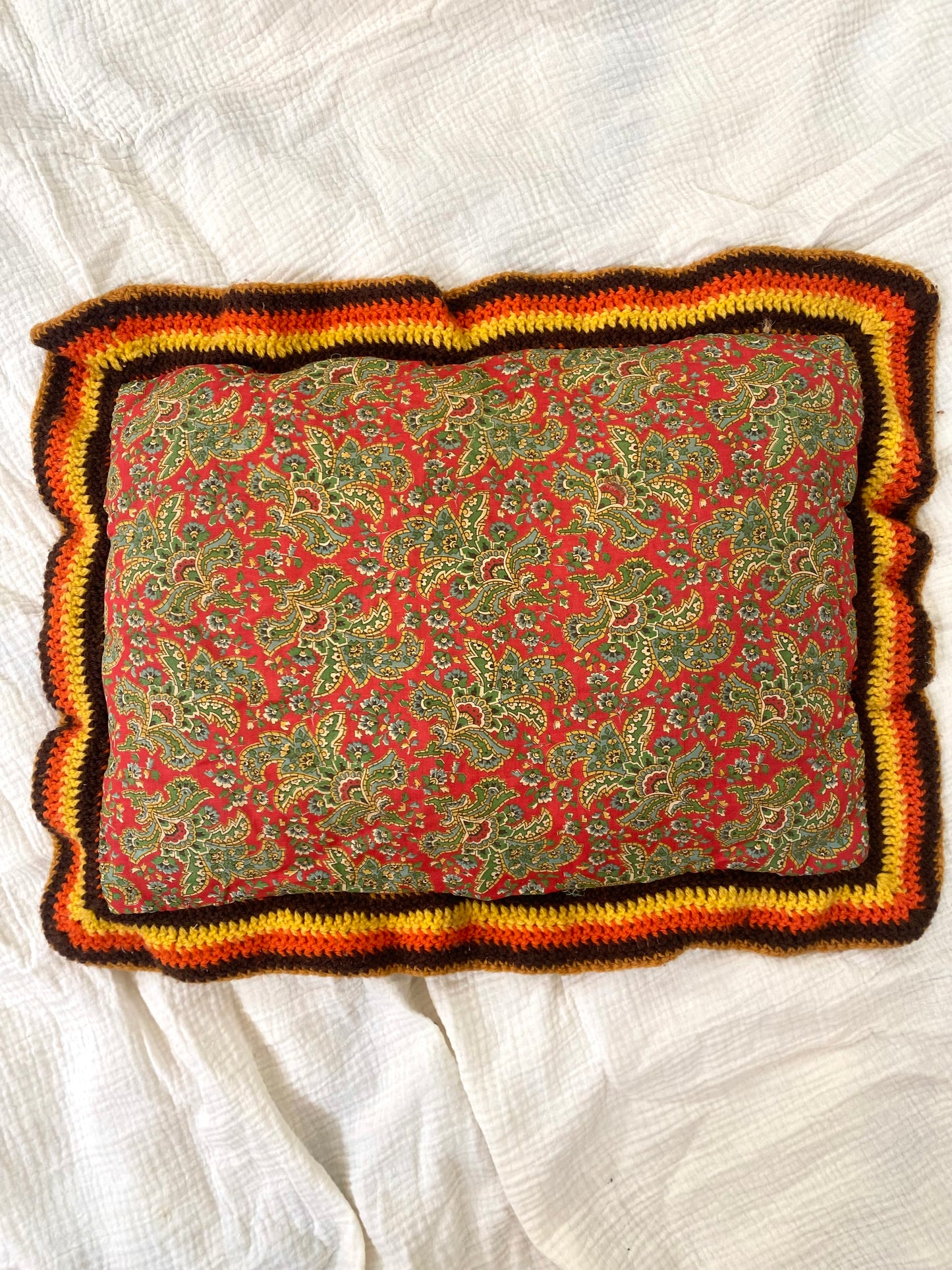Coussin 70 au crochet Granny Square