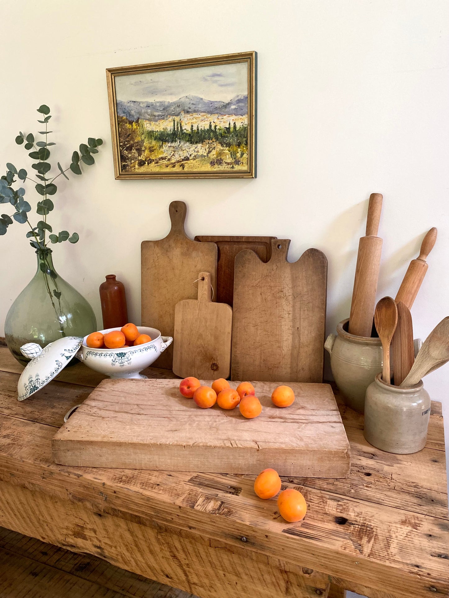 Billot de boucher à poser en bois ancien