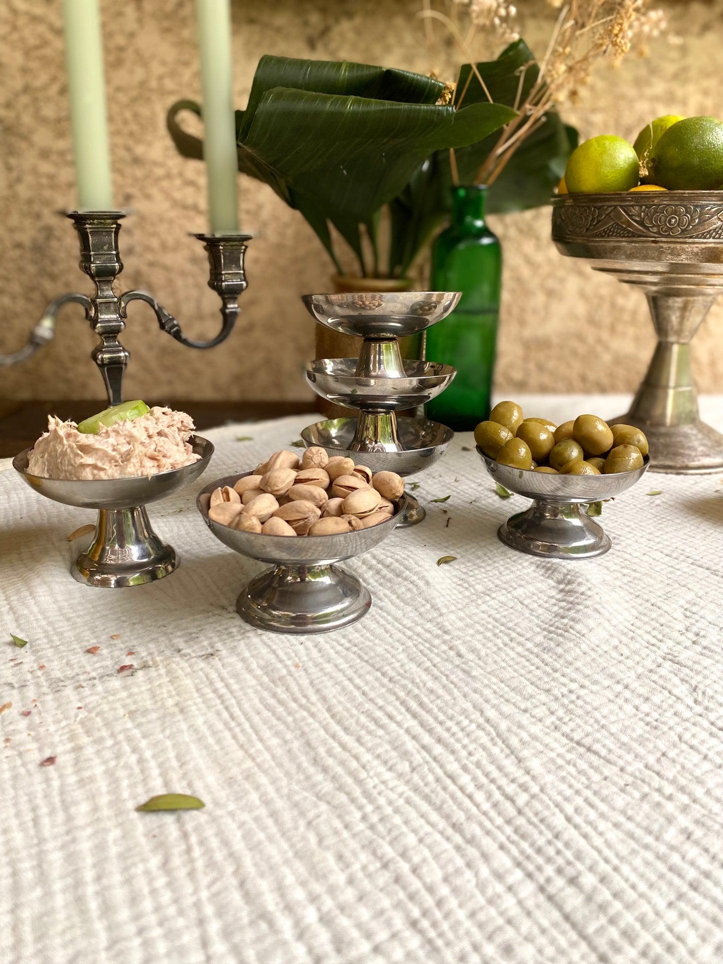 Coupes à glace en inox ancien