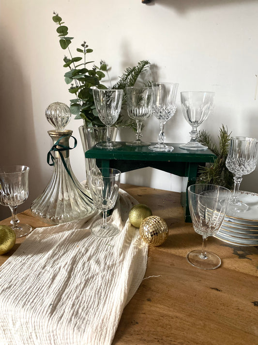 Verres à pied dépareillés