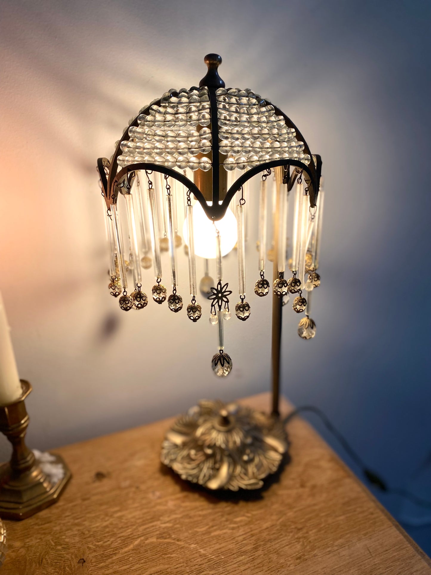 Lampe à pampille Art Déco