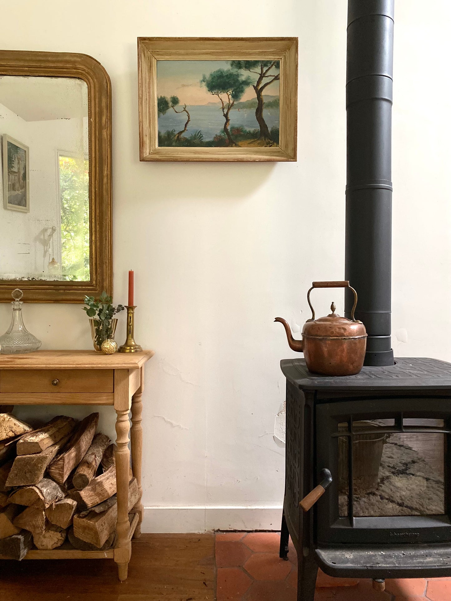 Peinture à l’huile ancienne de la première moitié du XXe siècle