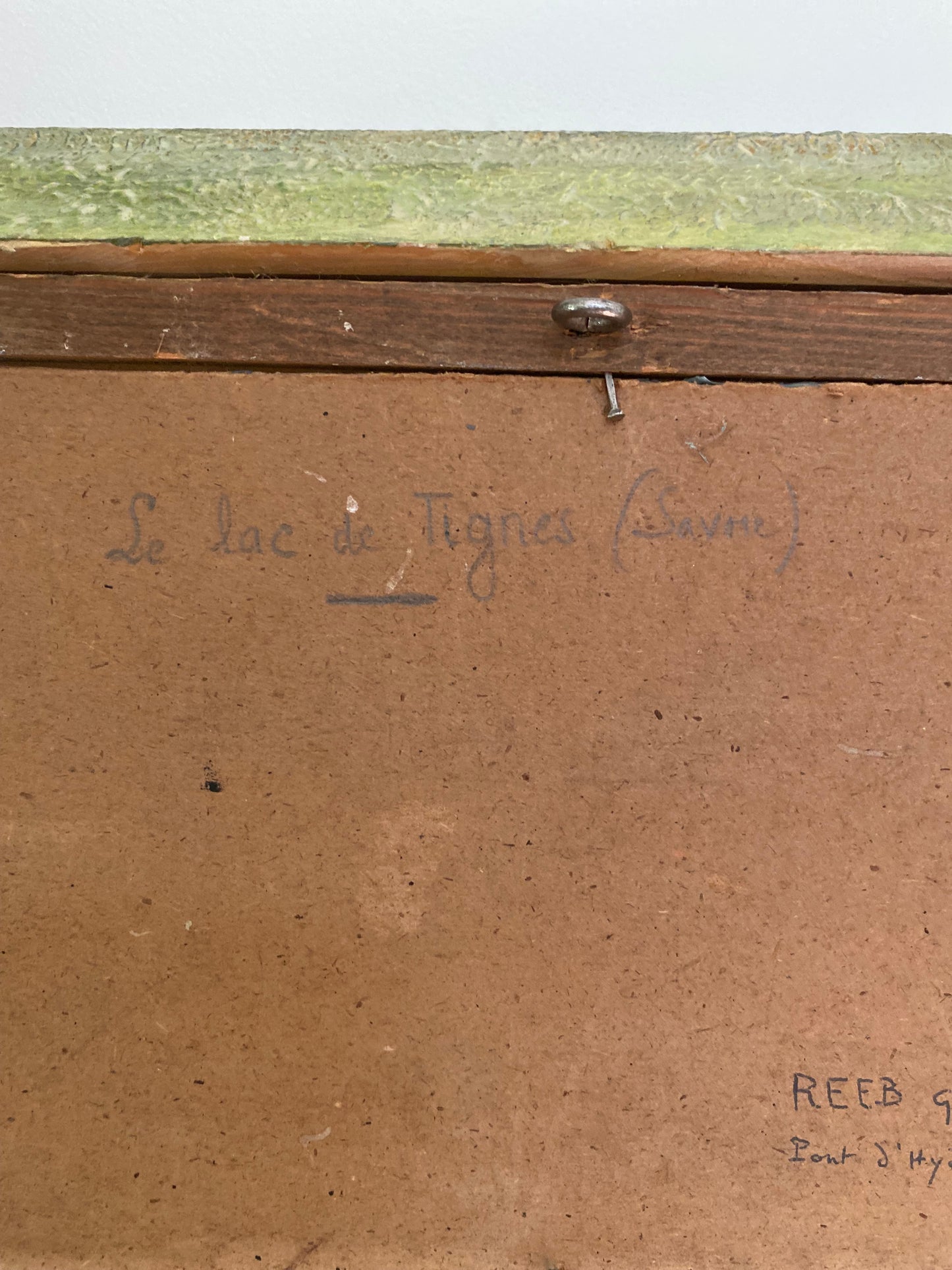 Tableau Huile sur Panneau - "Le Lac de Tignes" par Georges REEB - Savoie