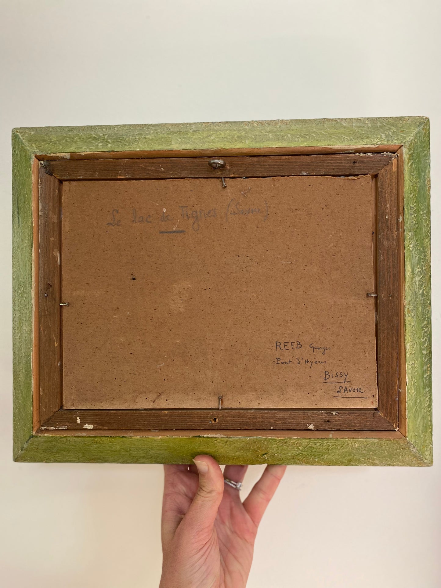 Tableau Huile sur Panneau - "Le Lac de Tignes" par Georges REEB - Savoie