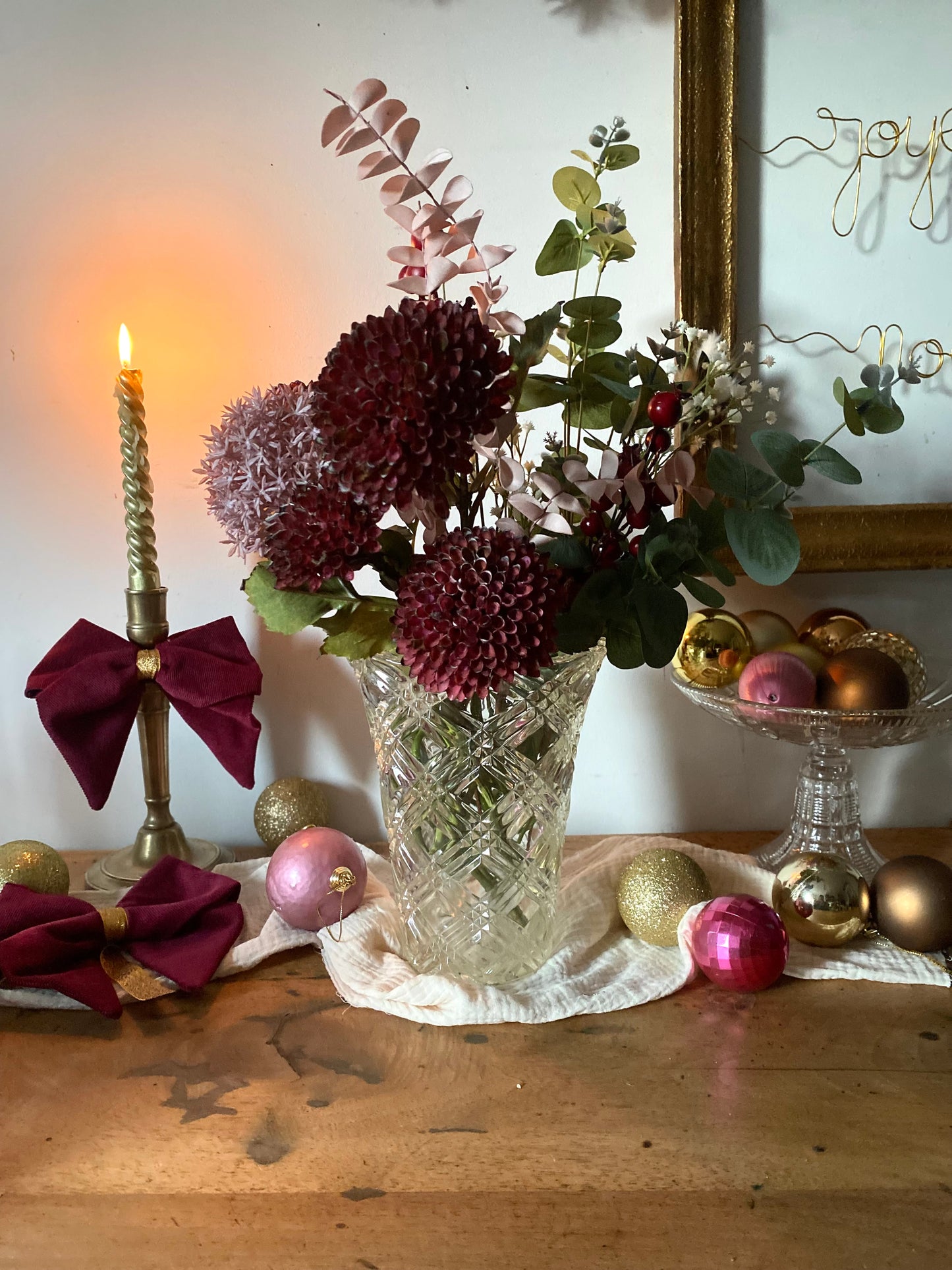 Bougeoir en laiton ancien