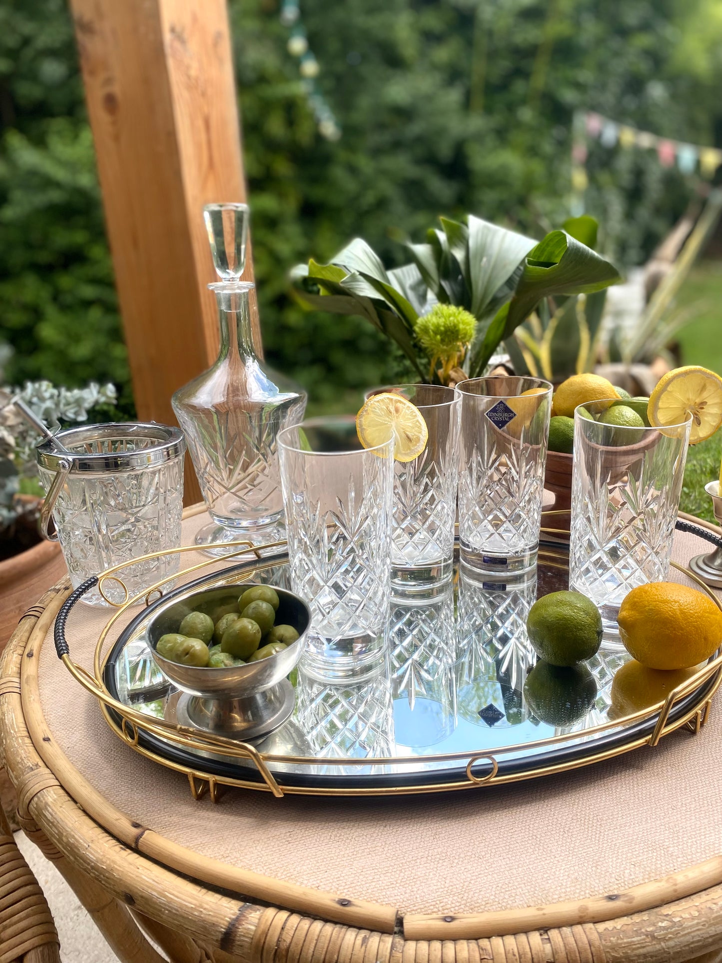 Verres à cocktail en cristal écossais ancien