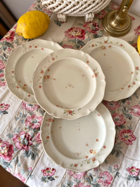 Assiettes à dessert en porcelaine de Limoges - 1930