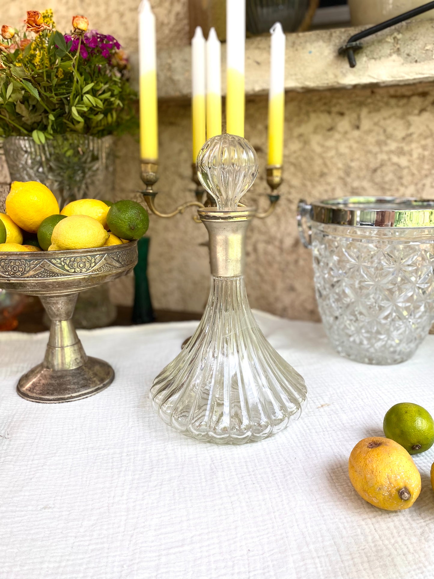 Carafe en verre vintage