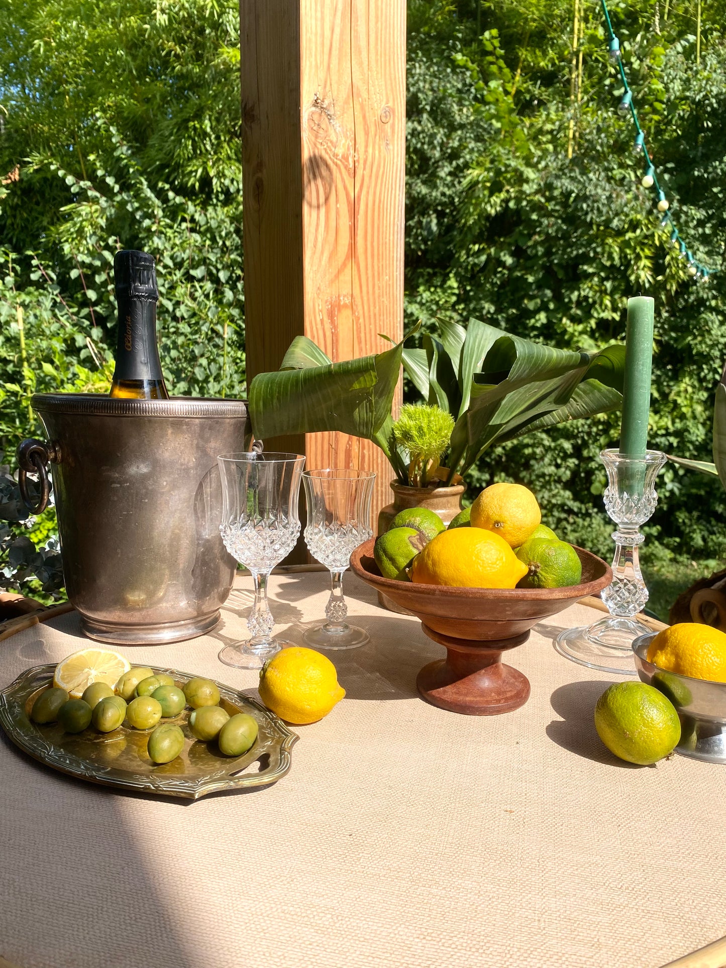 Bougeoir en cristal ancien