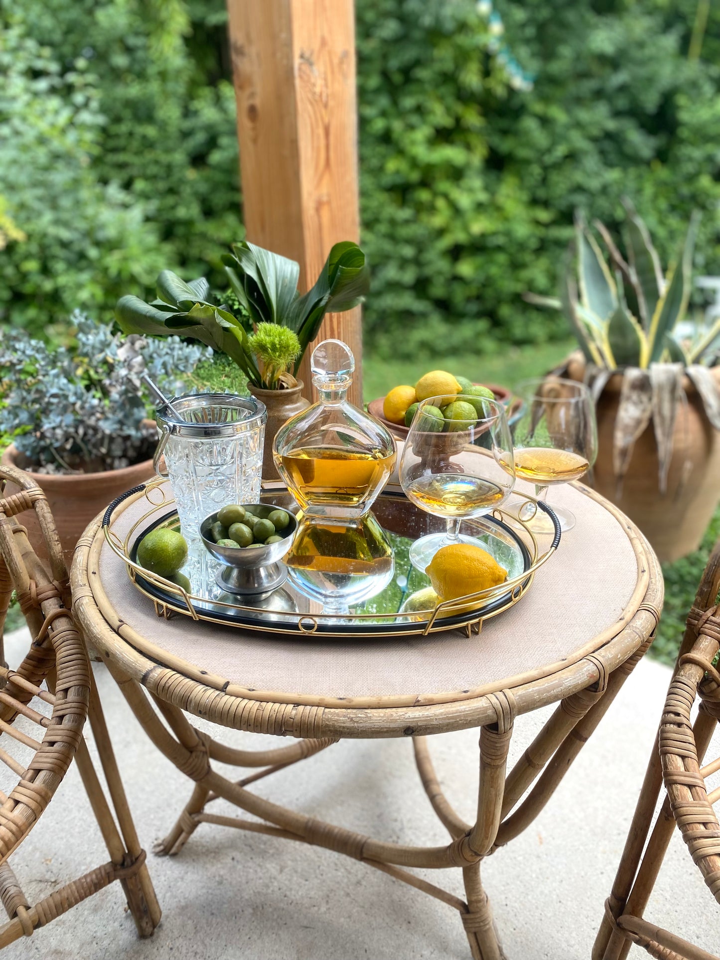 Carafe vintage en verre épais