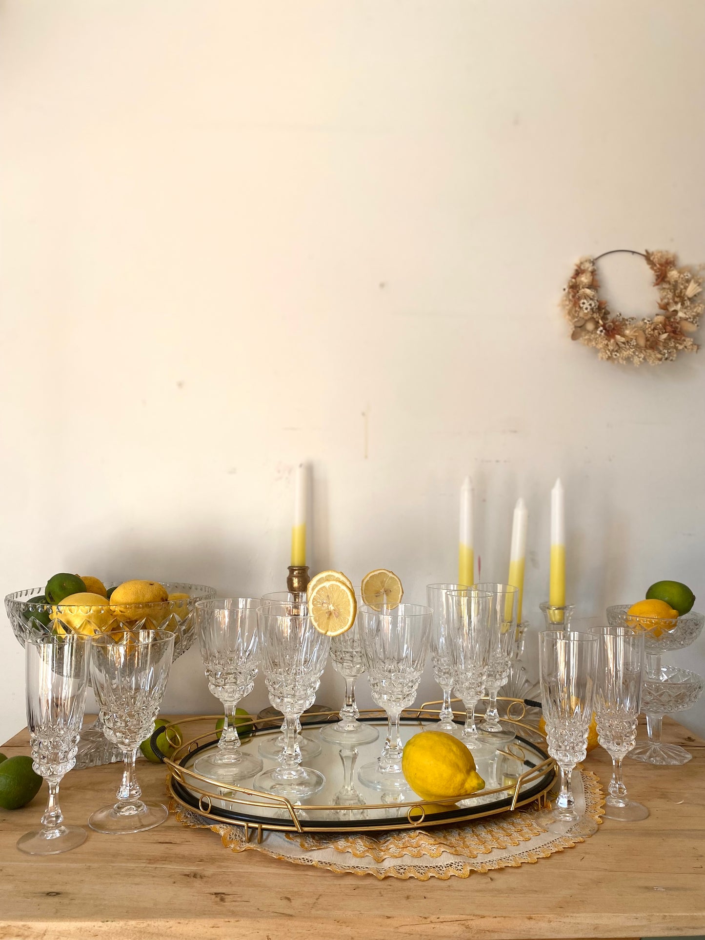 Service de 12 verres en cristal ancien