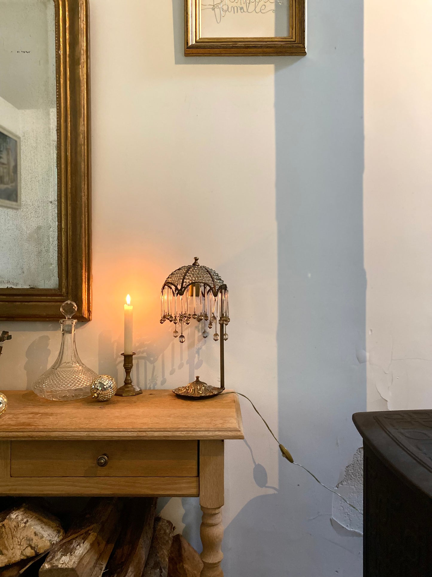 Lampe à pampille Art Déco