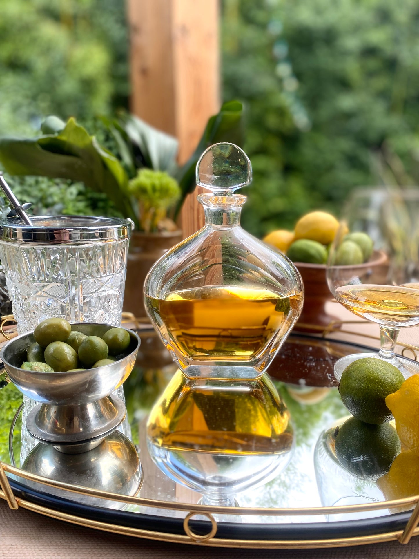 Carafe vintage en verre épais