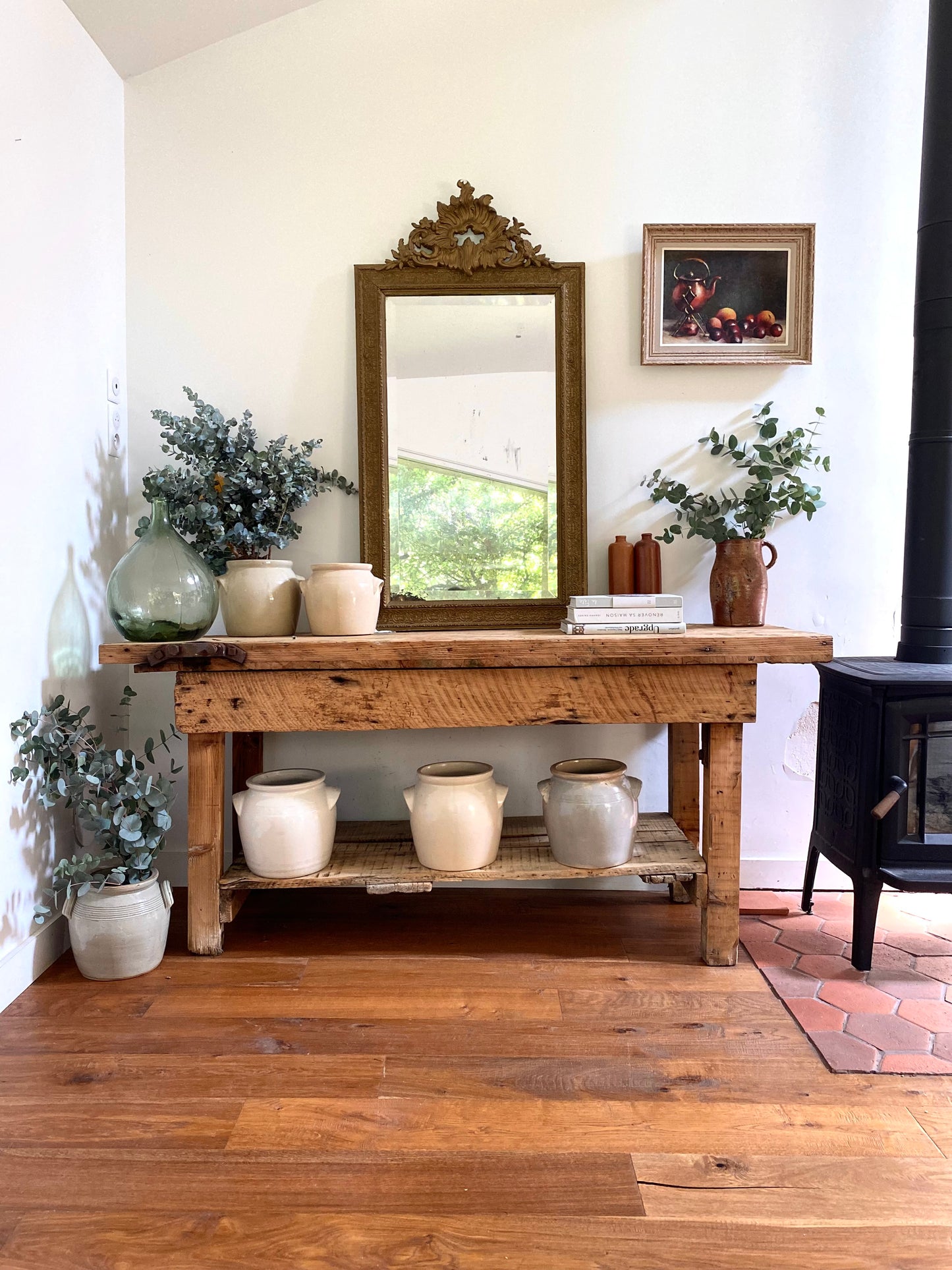 Grand miroir ancien baroque