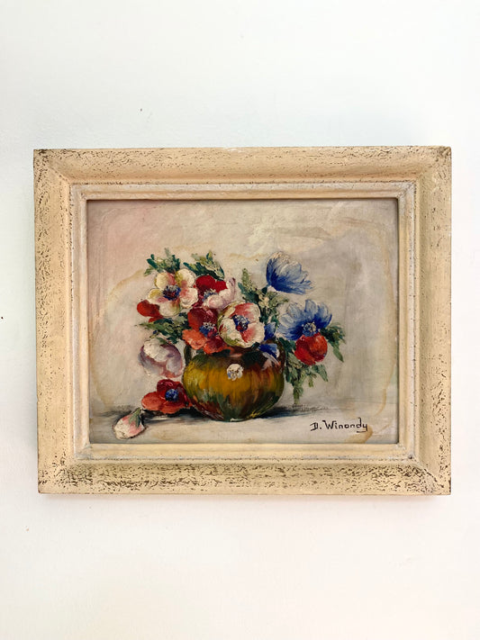 Nature morte aux fleurs, milieu du XXe siècle.