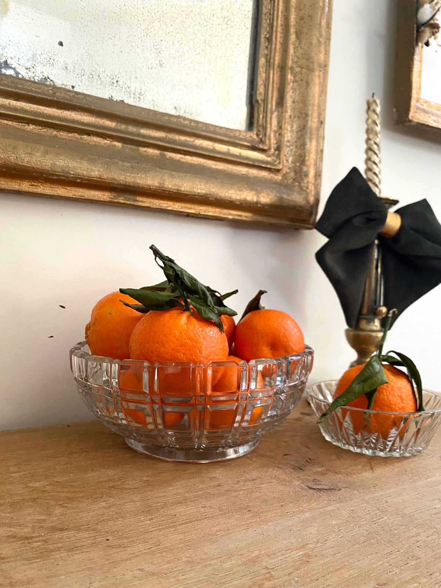 Saladier en verre vintage